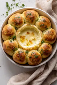 Brioche Garlic Dough Balls Camembert Dip