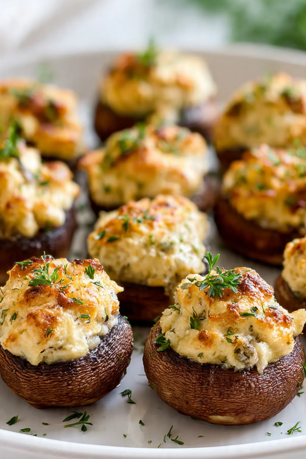 Air Fryer Stuffed Mushrooms