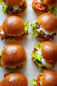 Easter Leftover Shredded Lamb Brioche Burgers