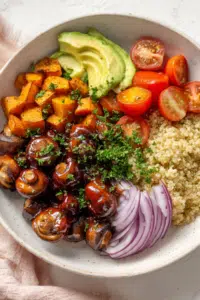 BBQ Mushroom Quinoa Bowl