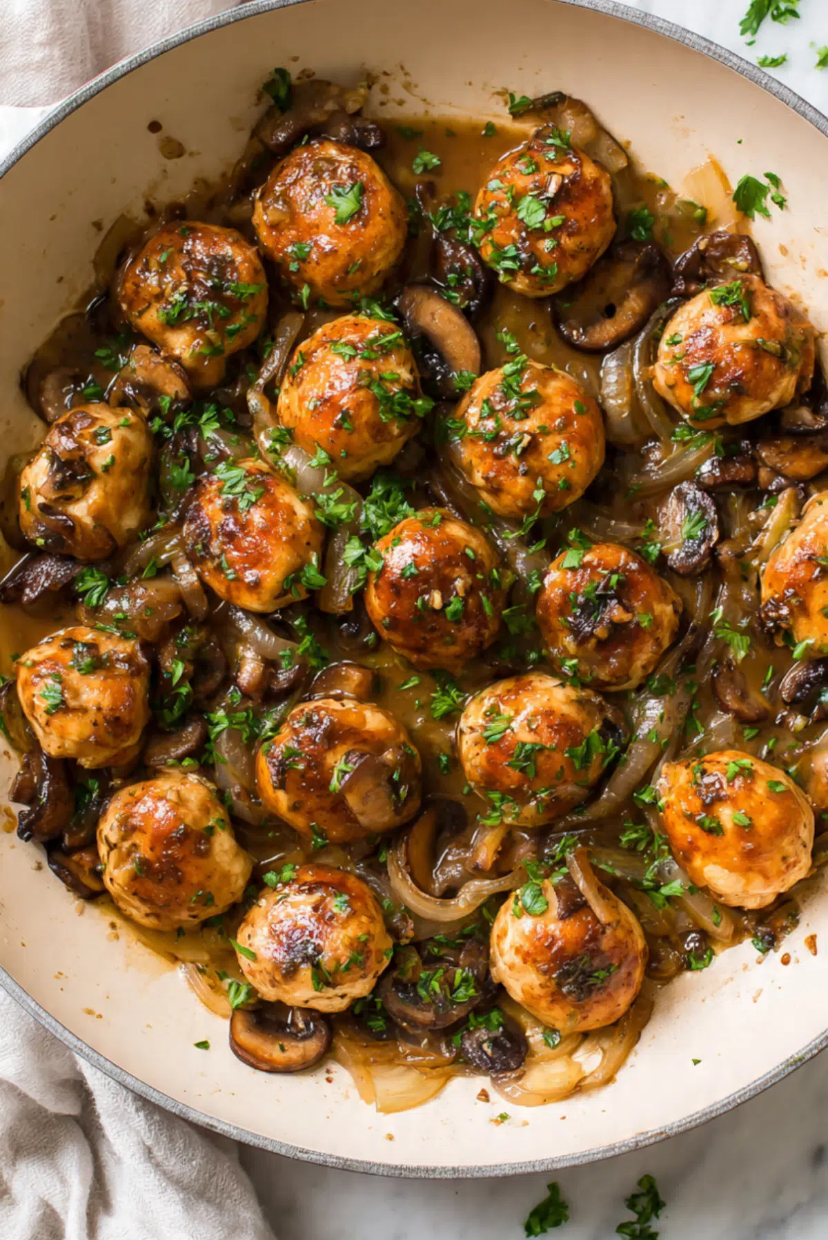 Marsala Mushroom Chicken Bites