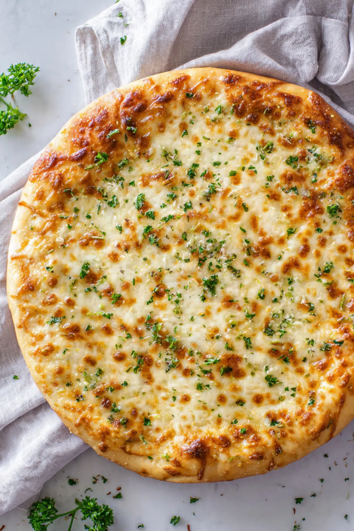 Garlic cheese pizza