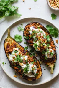 Easy Moroccan Stuffed Eggplant