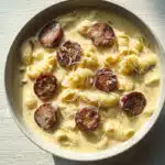 Smokey Sausage Mac & Cheese Soup