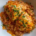Cheesy Honey Buffalo Chicken & Chorizo Rice