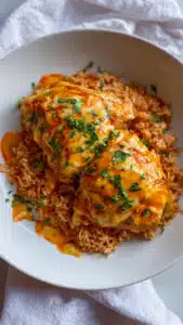 Cheesy Honey Buffalo Chicken & Chorizo Rice