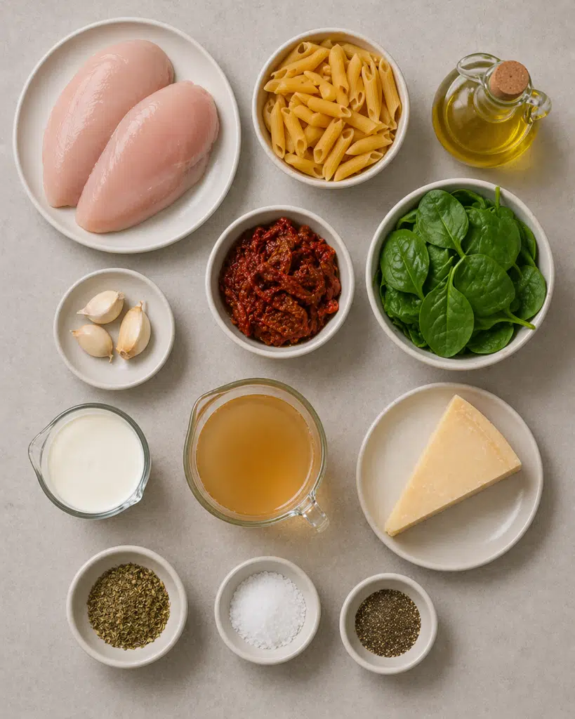 Creamy tuscan chicken pasta