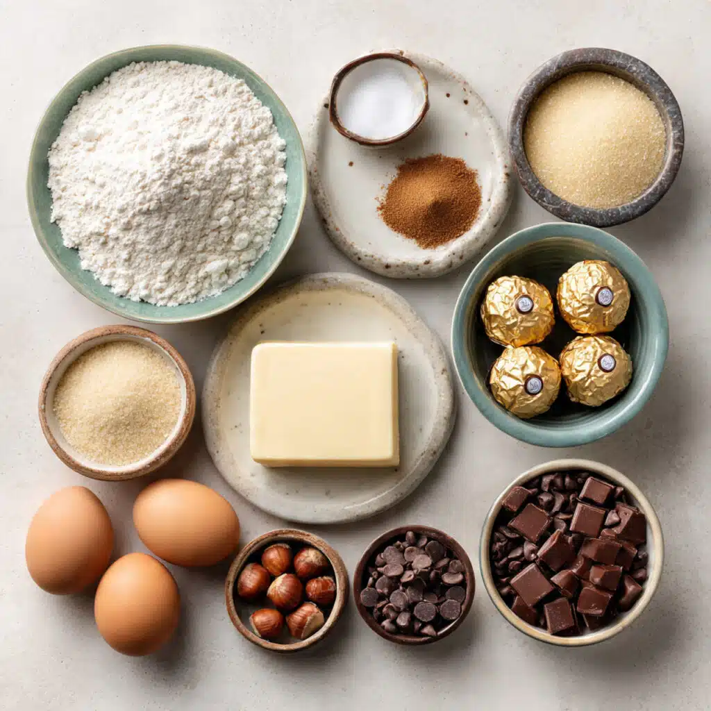 ferrero rocher stuffed cookies