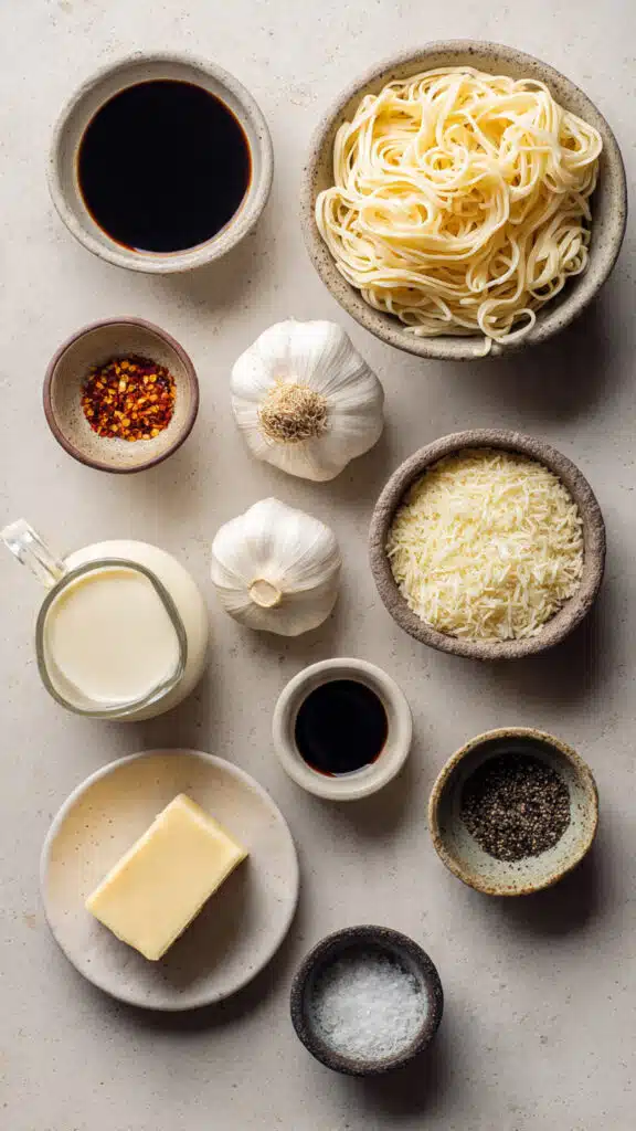 Creamy spicy garlic noodles