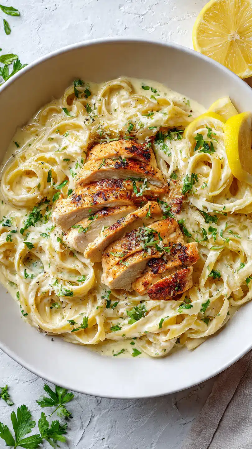 lemon garlic chicken alfredo