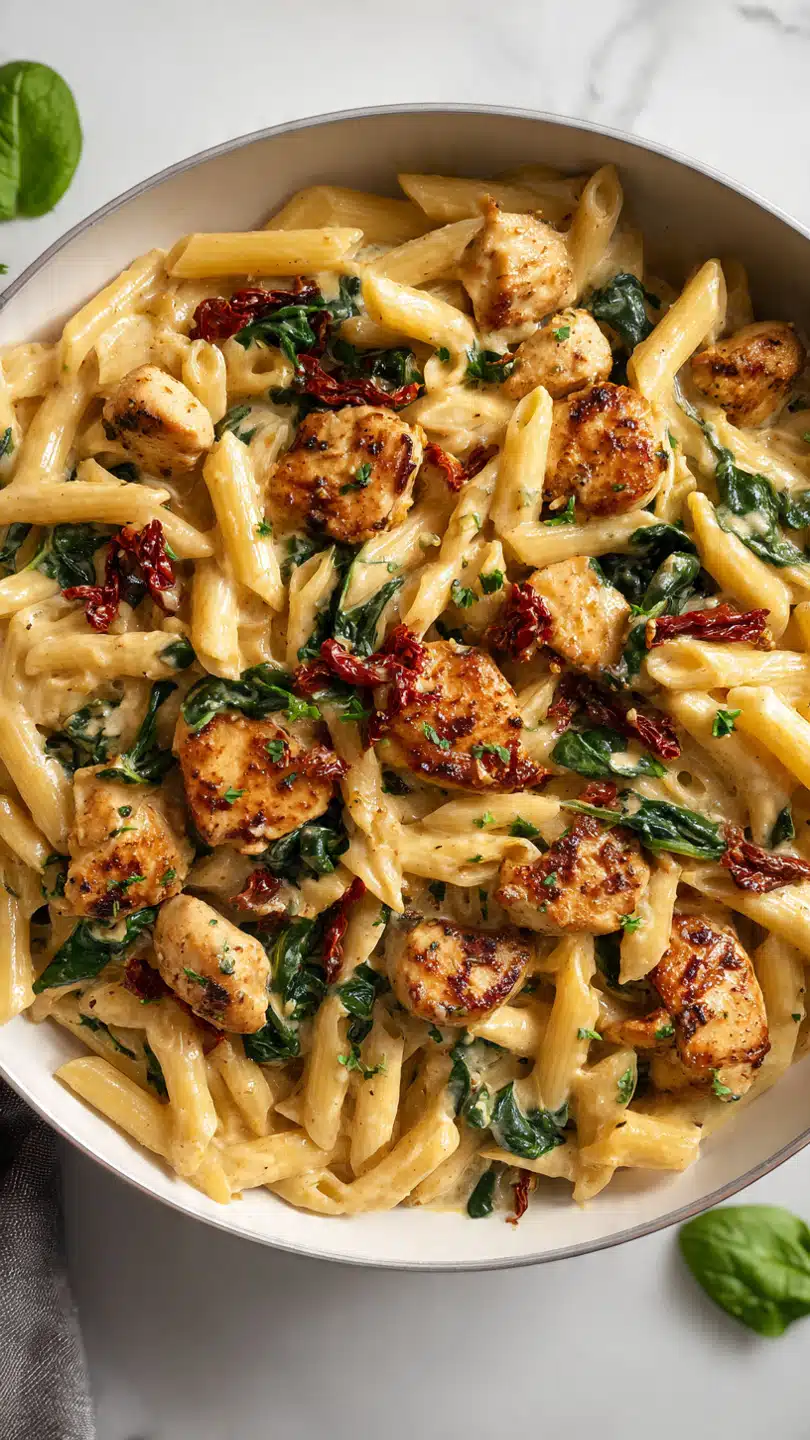 Creamy tuscan chicken pasta