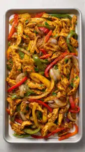 chicken fajita tray bake