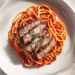 steak Parmesan pasta