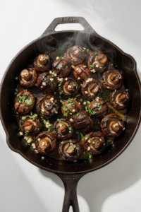 Steakhouse Style Garlic Butter Marinated Grilled Mushrooms