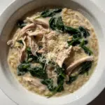 Creamy Chicken Florentine Soup Recipe with Orzo
