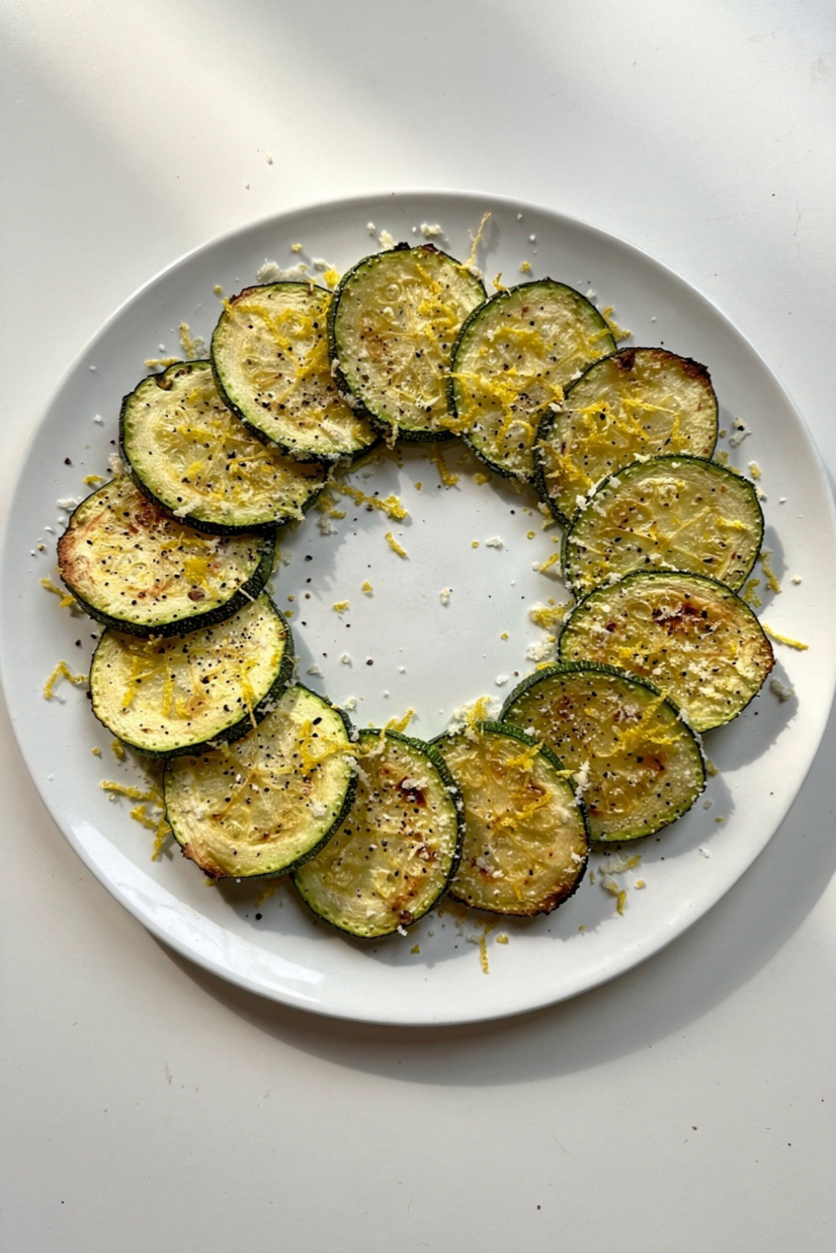 Lemon Pepper and Parmesan Zucchini
