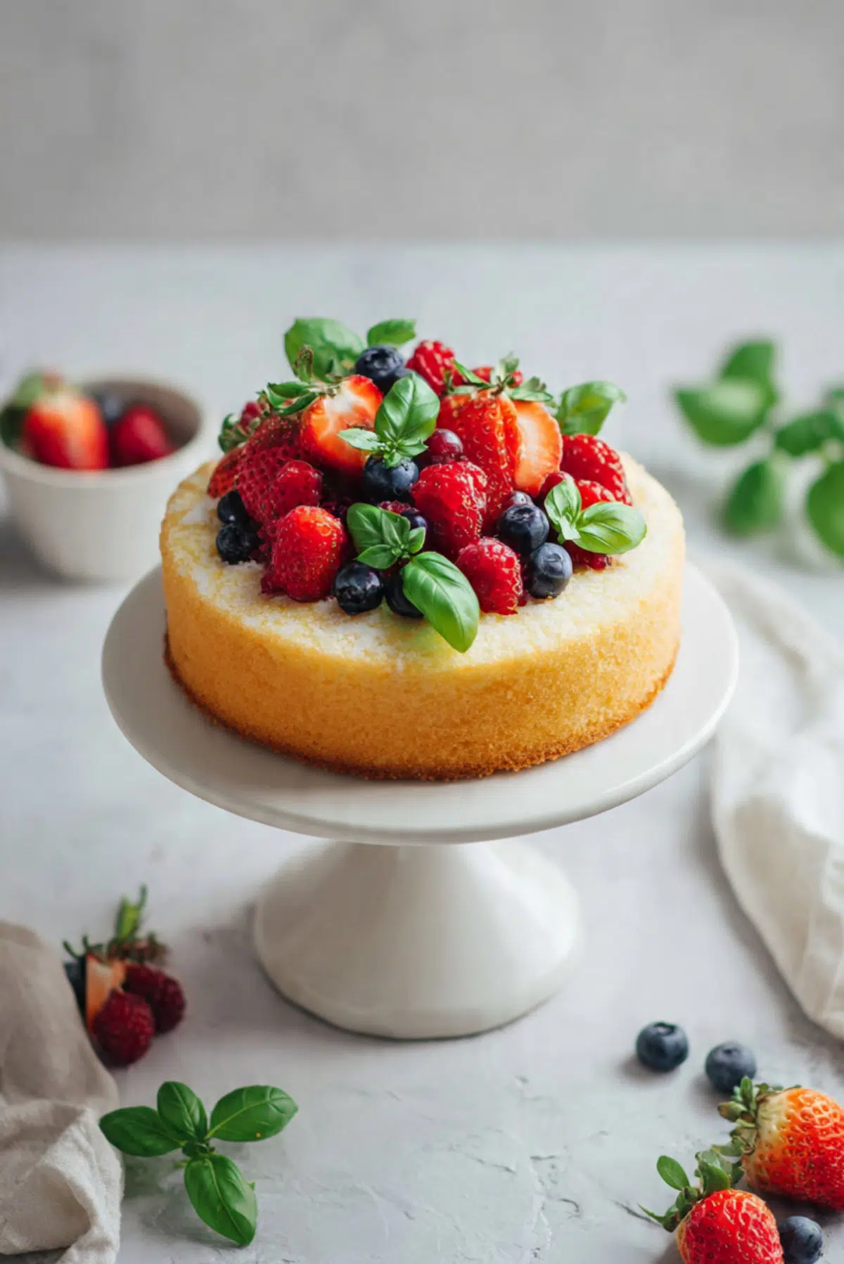 Basil Berry Cake