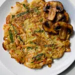 Vegan Kimchi Pancake with Tamari Mushrooms