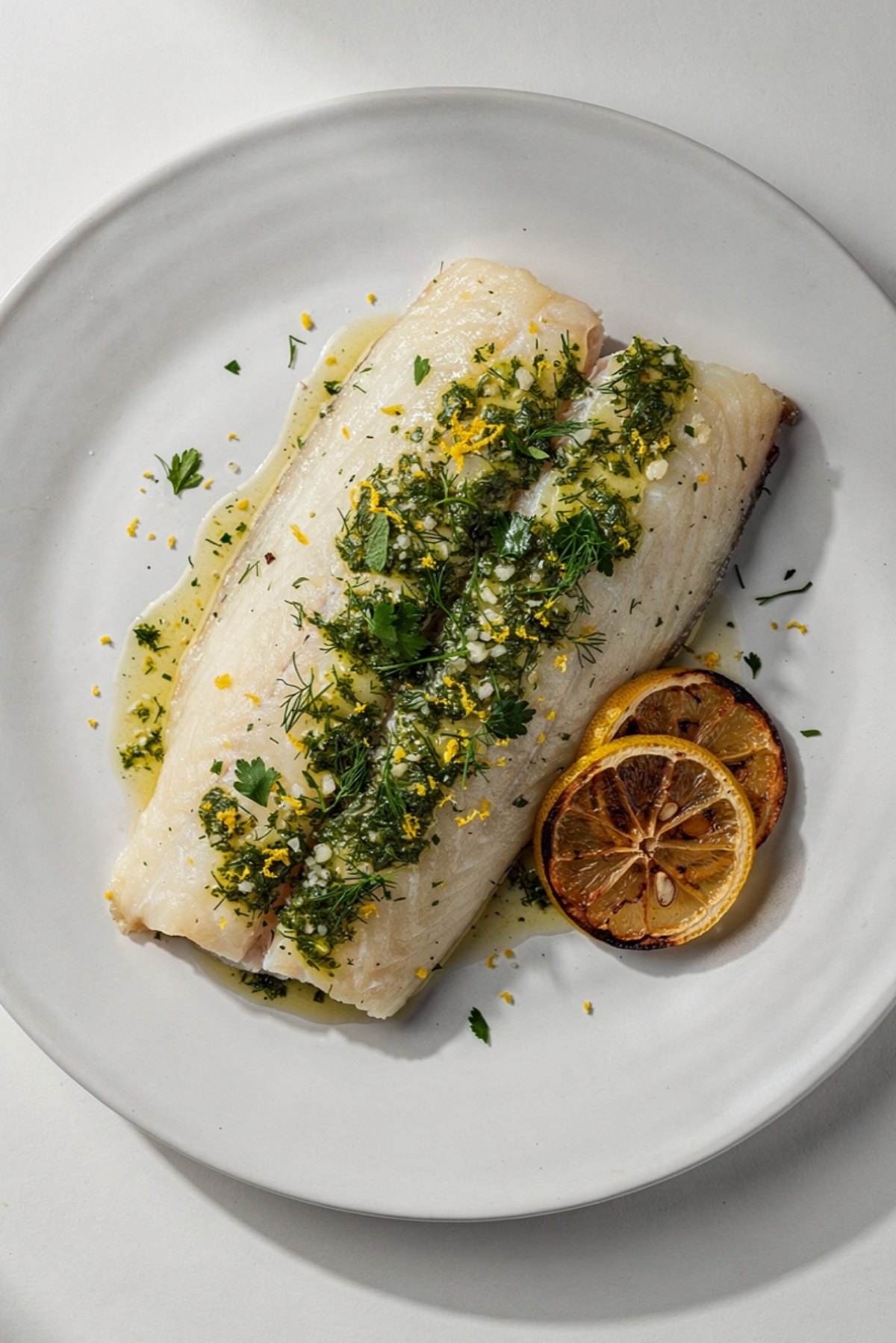 Baked Halibut with Herb Butter