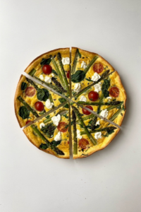 Spring Vegetable Frittata with Goat Cheese