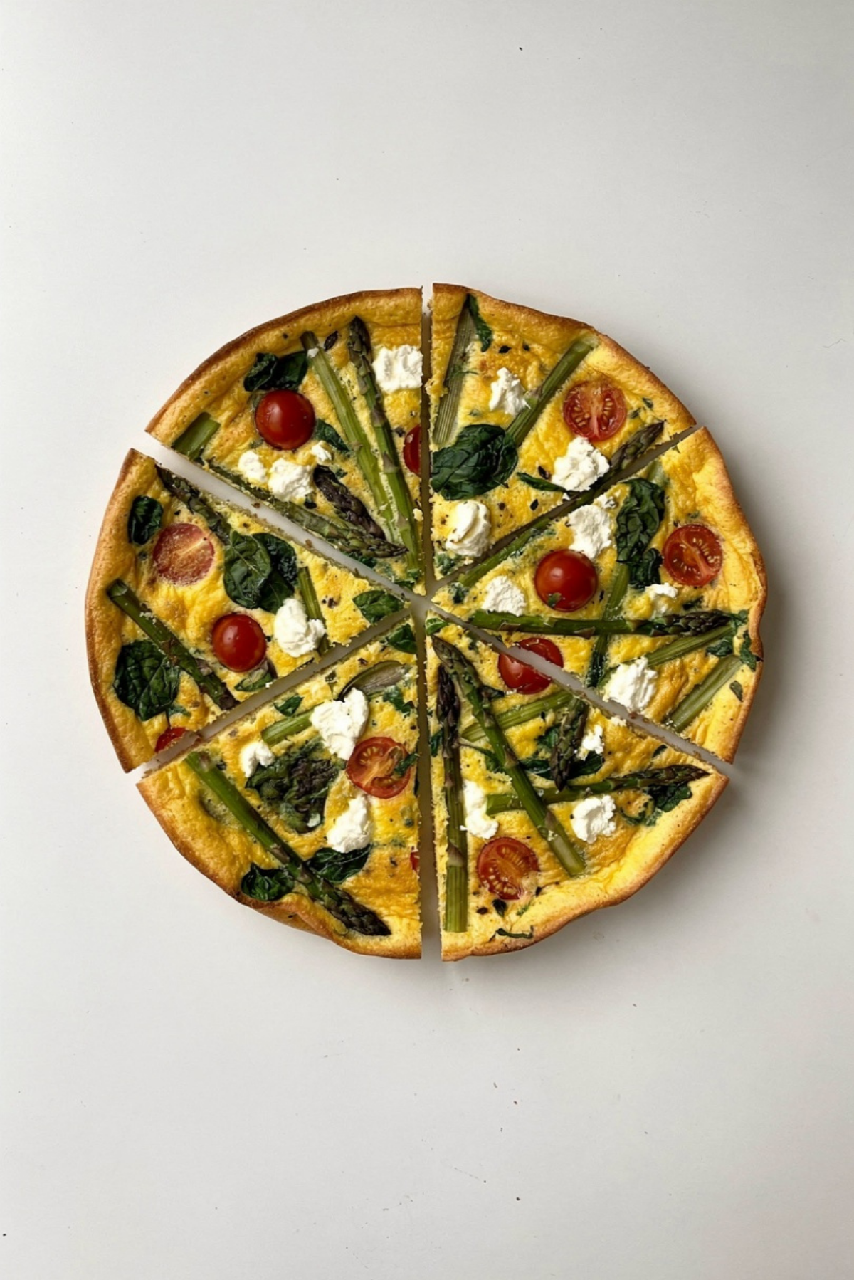 Spring Vegetable Frittata with Goat Cheese