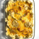 Cheesy Onion Mashed Potato Casserole