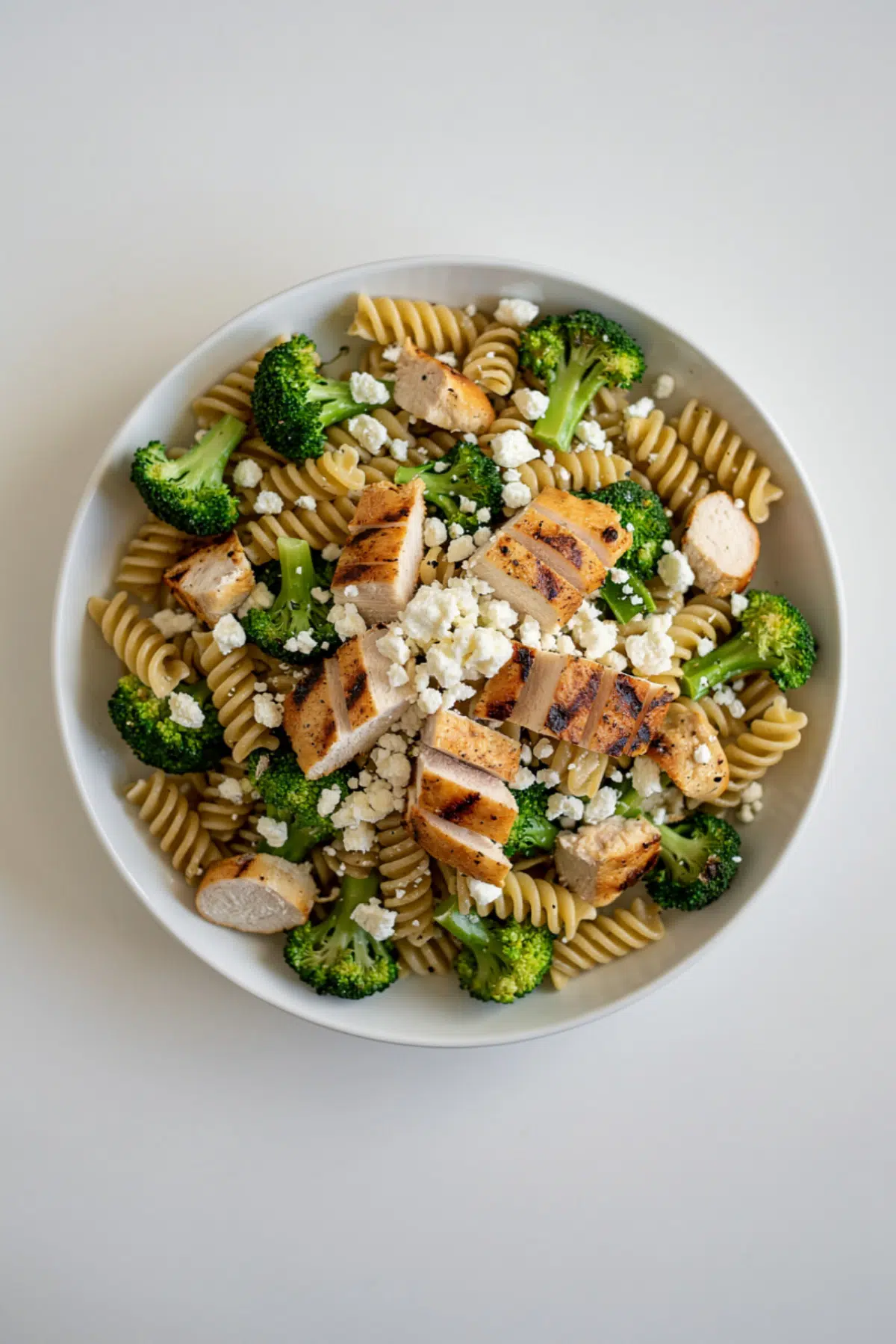 Chicken & Broccoli Pasta Salad with Creamy Garlic & Feta Sauce Recipe