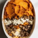 Cottage Cheese, Ground Beef and Sweet Potato Casserole