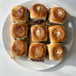 Filet Mignon Sliders on Garlic Parmesan Rolls